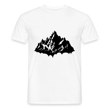 Mountains Nature Silhouette - Men's T-Shirt - white - Front - AI Model Male 178 dark (178cm)