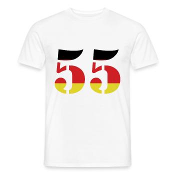 55 Numéro Jersey Allemagne - T-shirt homme - blanc - Devant - AI Model Male 178 dark (178cm)