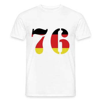76 Numéro Jersey Allemagne - T-shirt homme - blanc - Devant - AI Model Male 178 dark (178cm)