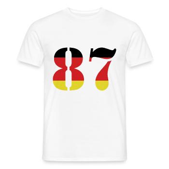 87 Numéro Jersey Allemagne - T-shirt homme - blanc - Devant - AI Model Male 178 dark (178cm)