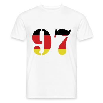 97 Numéro Jersey Allemagne - T-shirt homme - blanc - Devant - AI Model Male 178 dark (178cm)