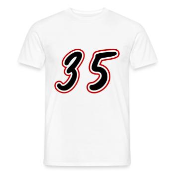 35 Symbole numérique - T-shirt homme - blanc - Devant - AI Model Male 178 dark (178cm)