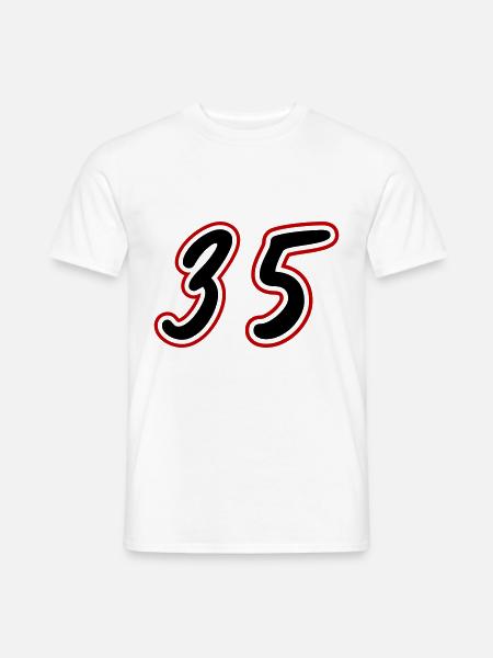 35 Zahl symbol - Männer T-Shirt - Weiß