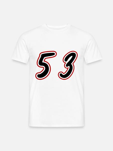 53 Number Symbol - Men's T-Shirt - white