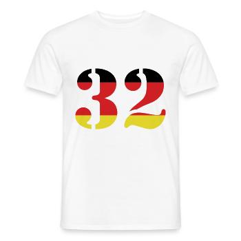 Maillot 32 numéros Allemagne - T-shirt homme - blanc - Devant - AI Model Male 178 dark (178cm)