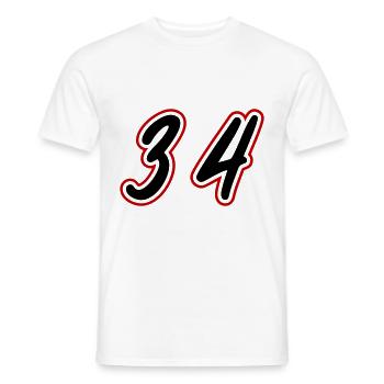 34 Symbole numérique - T-shirt homme - blanc - Devant - AI Model Male 178 dark (178cm)