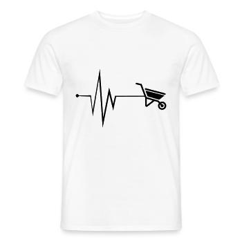 Schubkarre Puls - Männer T-Shirt - Weiß - Vorne - AI Model Male 178 dark (178cm)
