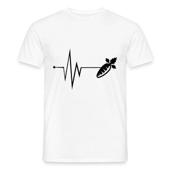 Karotte Puls - Männer T-Shirt - Weiß - Vorne - AI Model Male 178 dark (178cm)