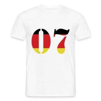 Maillot à 7 numéros Allemagne - T-shirt homme - blanc - Devant - AI Model Male 178 dark (178cm)