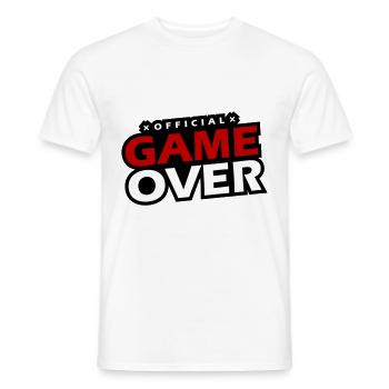 Game Over Slogan - Men's T-Shirt - white - Front - AI Model Male 178 dark (178cm)