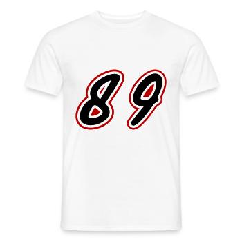 89 Number Symbol - Men's T-Shirt - white - Front - AI Model Male 178 dark (178cm)