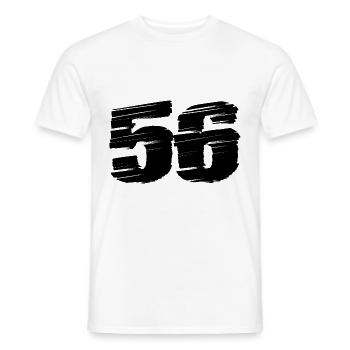 56 Number jersey - Men's T-Shirt - white - Front - AI Model Male 178 dark (178cm)
