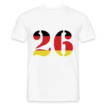 26 Number Jersey Germany - Men's T-Shirt - white - Front - AI Model Male 178 dark (178cm)