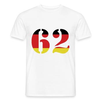 62 Numéro Jersey Allemagne - T-shirt homme - blanc - Devant - AI Model Male 178 dark (178cm)