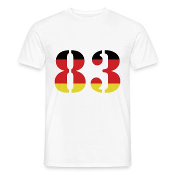 83 Numéro Jersey Allemagne - T-shirt homme - blanc - Devant - AI Model Male 178 dark (178cm)