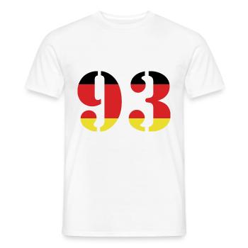 93 Numéro Jersey Allemagne - T-shirt homme - blanc - Devant - AI Model Male 178 dark (178cm)