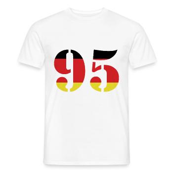 95 Numéro Jersey Allemagne - T-shirt homme - blanc - Devant - AI Model Male 178 dark (178cm)