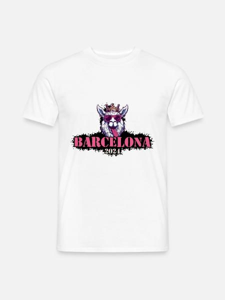Barcelone 2024 Alpaga - T-shirt homme - blanc