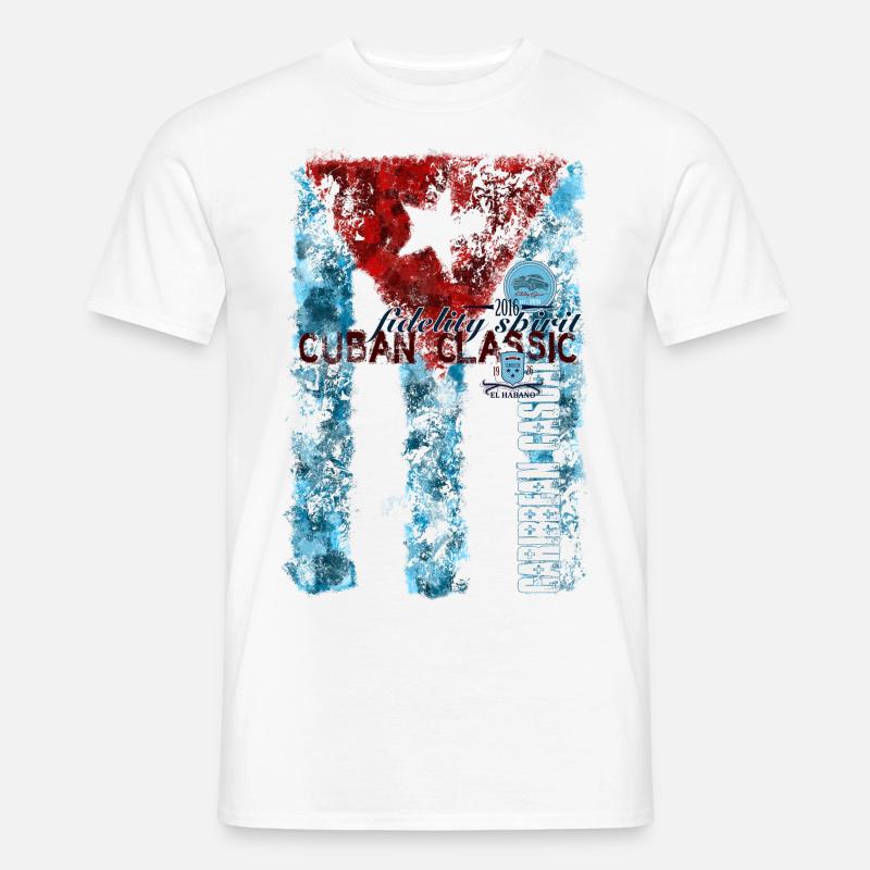Cuban Classic Flagg - Männer T-Shirt - Weiß