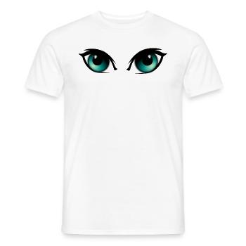 Yeux - T-shirt homme - blanc - Devant - AI Model Male 178 dark (178cm)