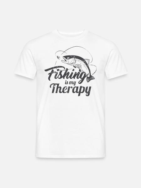 Angler - Männer T-Shirt - Weiß