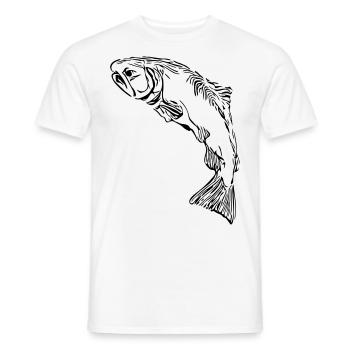 Lachs - Männer T-Shirt - Weiß - Vorne - AI Model Male 178 dark (178cm)