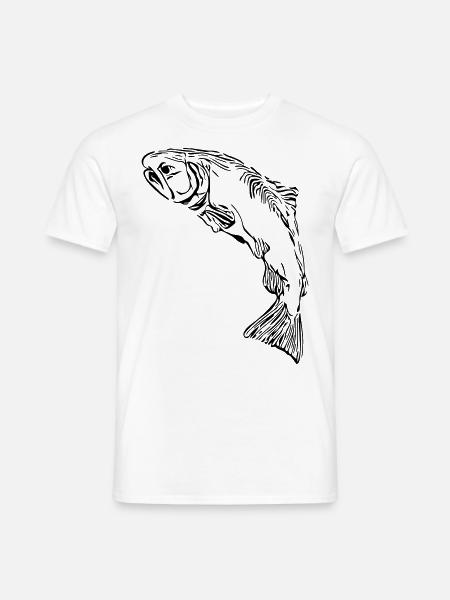 Lachs - Männer T-Shirt - Weiß