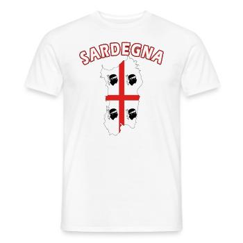 Sardinien Landkarte Urlaub Motorrad Flagge - Männer T-Shirt - Weiß - Vorne - AI Model Male 178 dark (178cm)