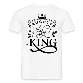 Daughter of the King Daughter Papa Father Father's Day V - Men's T-Shirt - white - Front - AI Model Male 178 dark (178cm)