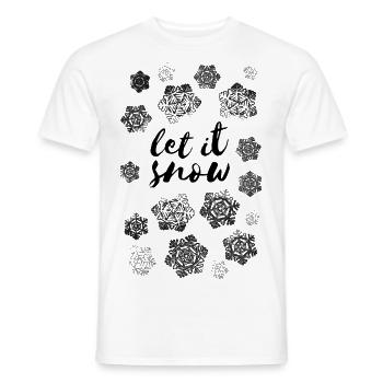 AD Let It Snow - Men's T-Shirt - white - Front - AI Model Male 178 dark (178cm)