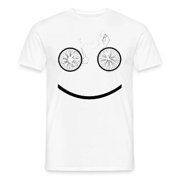 Mountain bike funny cycling gift - Men's T-Shirt - white - Front - AI Model Male 178 dark (178cm)