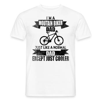 Mountain bike MTB bike father saying gift - Men's T-Shirt - white - Front - AI Model Male 178 dark (178cm)