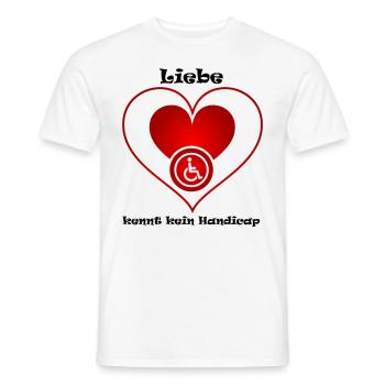 Liebe überwindet jedes Handicap - Männer T-Shirt - Weiß - Vorne - AI Model Male 178 dark (178cm)