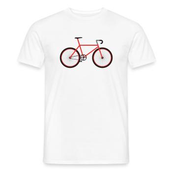 bike cyclist t-shirt cycling bike - Men's T-Shirt - white - Front - AI Model Male 178 dark (178cm)