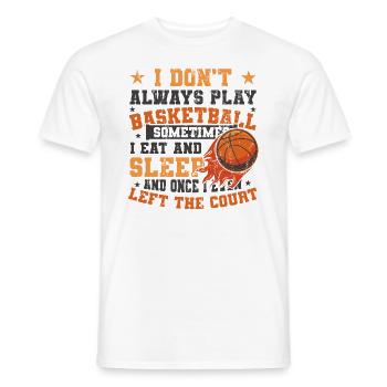 Basketball players love basketball fans - Men's T-Shirt - white - Front - AI Model Male 178 dark (178cm)
