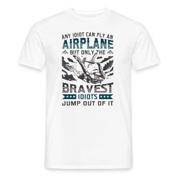Sprung aus einem Flugzeug Skydiving - Männer T-Shirt - Weiß - Vorne - AI Model Male 178 dark (178cm)