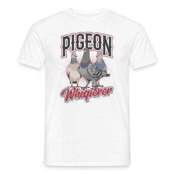Pigeon Whisperer - Cool Pigeon - T-shirt homme - blanc - Devant - AI Model Male 178 dark (178cm)