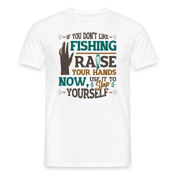 Drôle de pêche en disant Fischer - T-shirt homme - blanc - Devant - AI Model Male 178 dark (178cm)