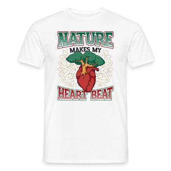 Nature makes my heart beat faster. - Men's T-Shirt - white - Front - AI Model Male 178 dark (178cm)