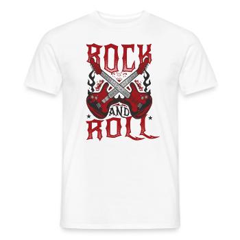 Rock'n'Roll - Männer T-Shirt - Weiß - Vorne - AI Model Male 178 dark (178cm)