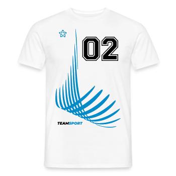 02 JERSEY Jersey Number Two Numbers Number 2 Motif - Men's T-Shirt - white - Front - AI Model Male 178 dark (178cm)