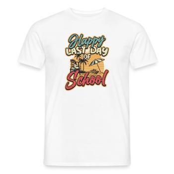 Joyeux dernier jour d’école - T-shirt homme - blanc - Devant - AI Model Male 178 dark (178cm)