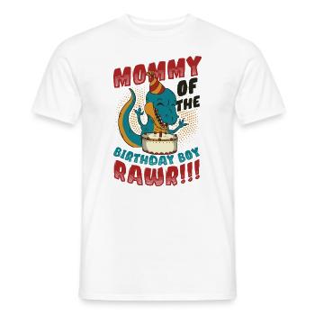 Dinosaure Maman d’Birthday Boy - T-shirt homme - blanc - Devant - AI Model Male 178 dark (178cm)