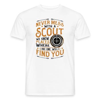 Ne jouez jamais avec un scout - T-shirt homme - blanc - Devant - AI Model Male 178 dark (178cm)