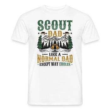 Scout Dad like a normal dad, only much cooler - Men's T-Shirt - white - Front - AI Model Male 178 dark (178cm)