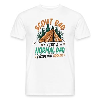 Scout Dad like a normal dad, only much cooler - Men's T-Shirt - white - Front - AI Model Male 178 dark (178cm)