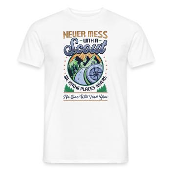 Ne jouez jamais avec un scout - T-shirt homme - blanc - Devant - AI Model Male 178 dark (178cm)