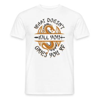 Was dich nicht umbringt, gibt dir XP - Männer T-Shirt - Weiß - Vorne - AI Model Male 178 dark (178cm)