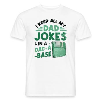 Je garde toutes les blagues de mon père. - T-shirt homme - blanc - Devant - AI Model Male 178 dark (178cm)