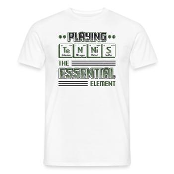 Tennis Das Essentielle Element Lustiges Tennis - Männer T-Shirt - Weiß - Vorne - AI Model Male 178 dark (178cm)